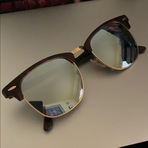 Rayban Clubmaster - mirror lenses, brown tortoise